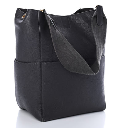 Celine Soft Grained Calfskin Sangle Bucket Bag Grey 2 of 4