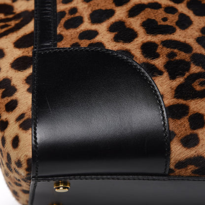 Gucci Pony Hair Jaguar Print Medium Lady Buckle Top Handle Bag Black 18 of 18