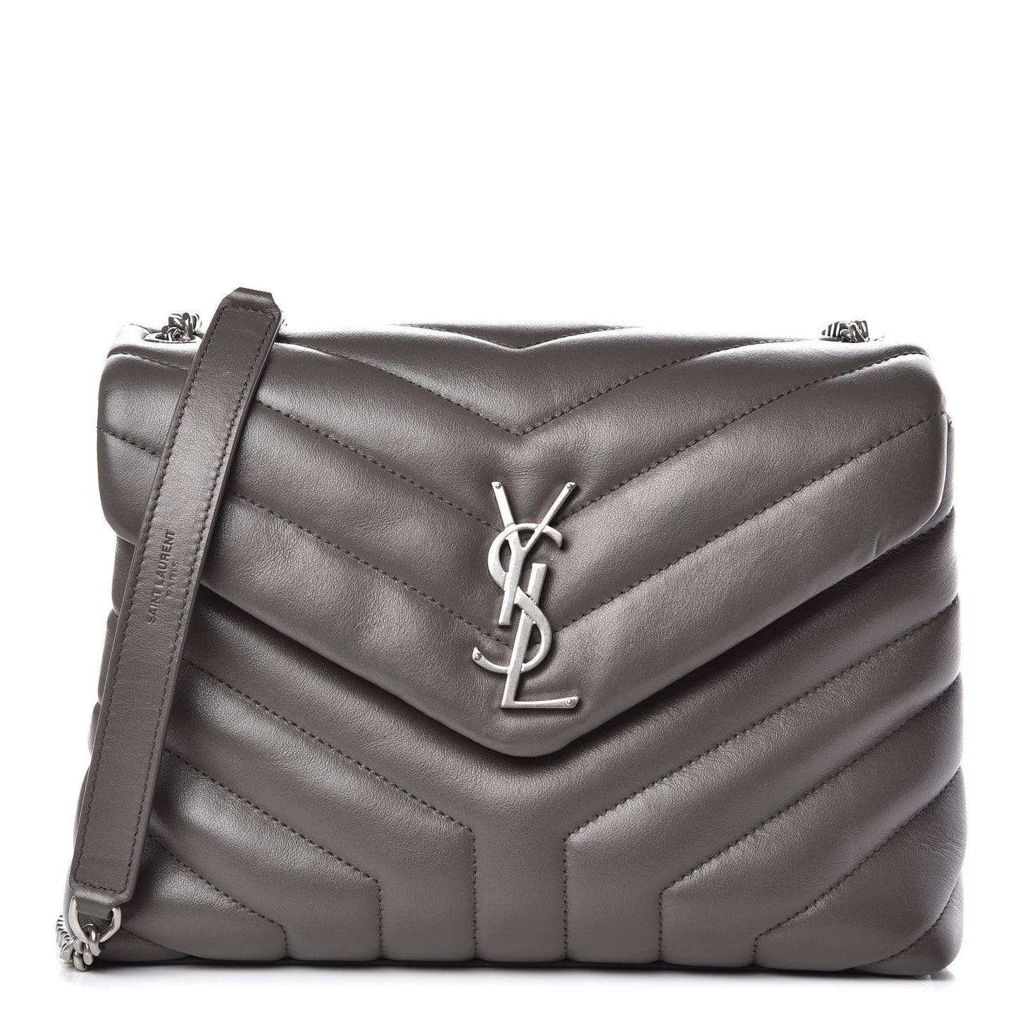 Calfskin Y Quilted Monogram Small Loulou Chain Satchel Earth