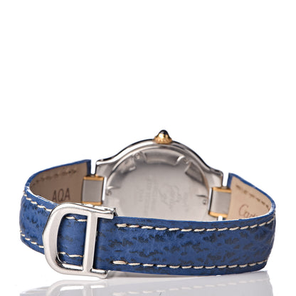 Cartier Stainless Steel 18K Yellow Gold Calfskin 28mm Must De 21 Quartz Watch Blue 4 of 9