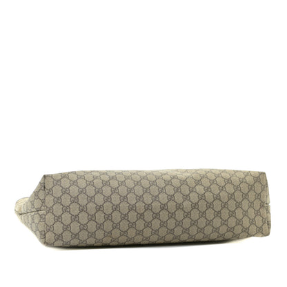 Gucci GG Supreme Monogram Large Zippered Shopping Tote Brown 3 of 19