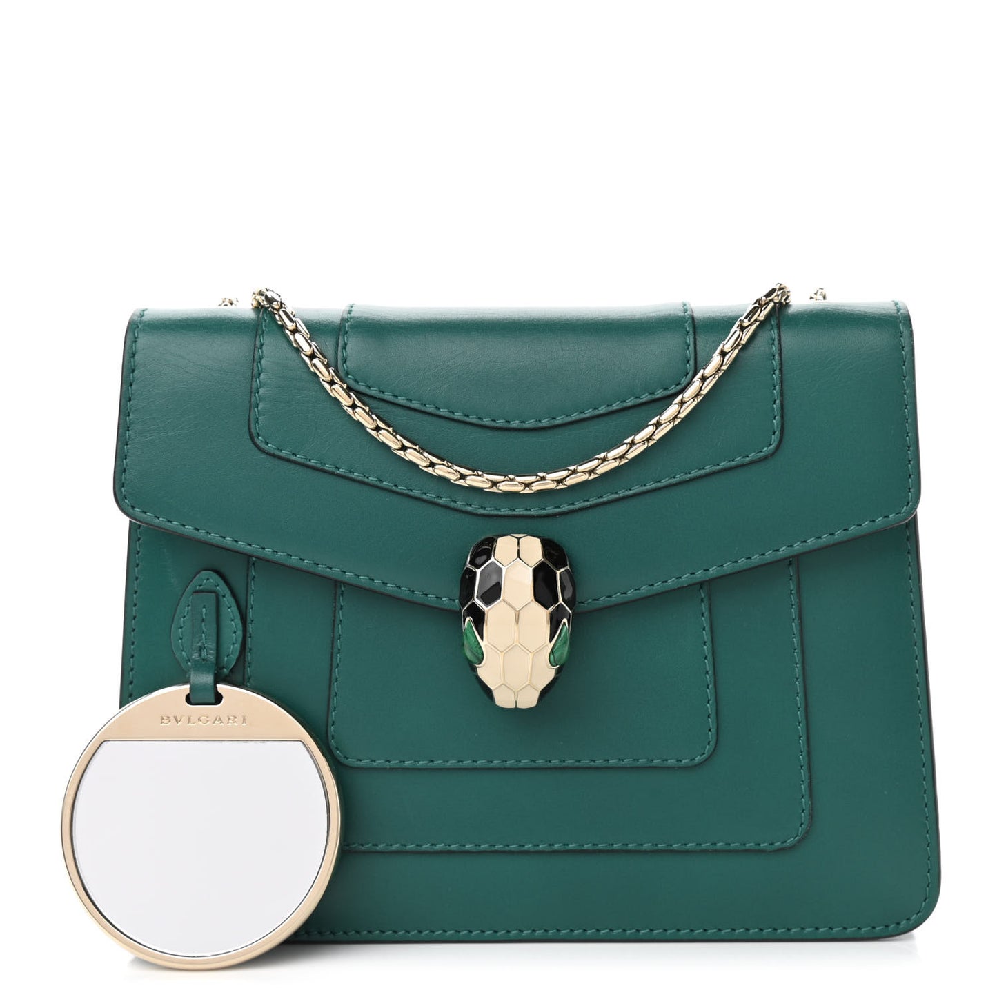 Calfskin Serpenti Forever Crossbody Bag Emerald Green