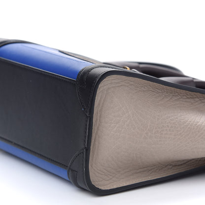 Celine Smooth Calfskin Bullhide Nano Tri-Color Luggage Indigo 6 of 8