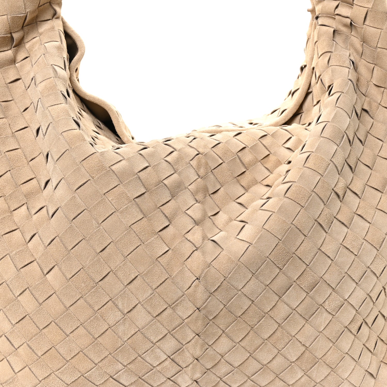 Bottega Veneta Suede Intrecciato Large Hop Ecru 7 of 9