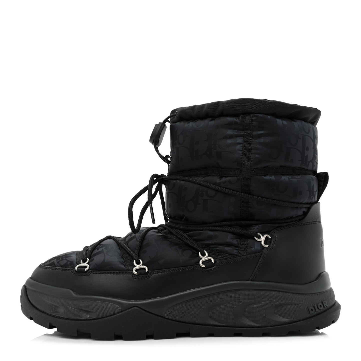 Nylon Oblique Mens Snow Ankle Boot 43 Black