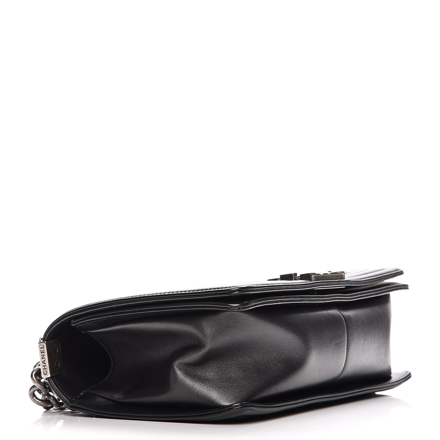 Calfskin Quilted Medium Boy Flap Black