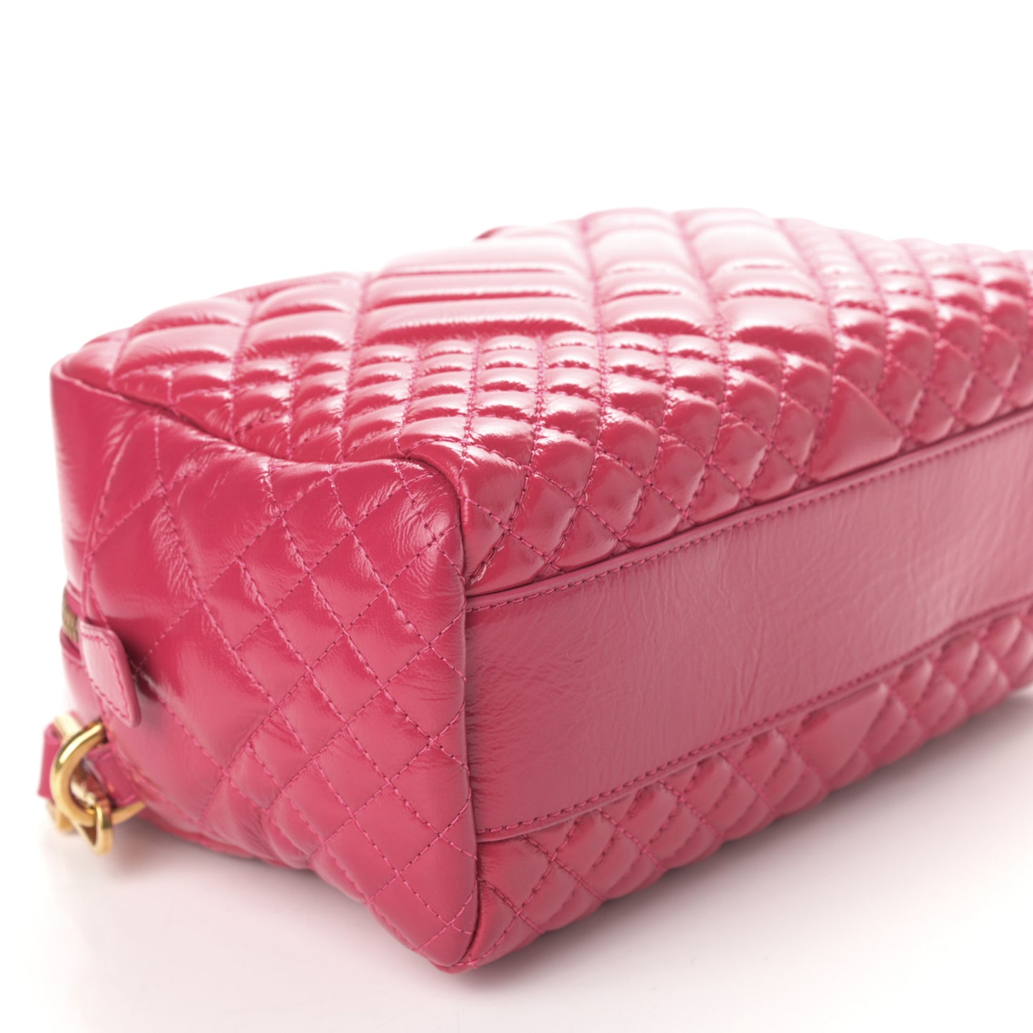 Nappa Quilted Icon Bowler Fuchsia