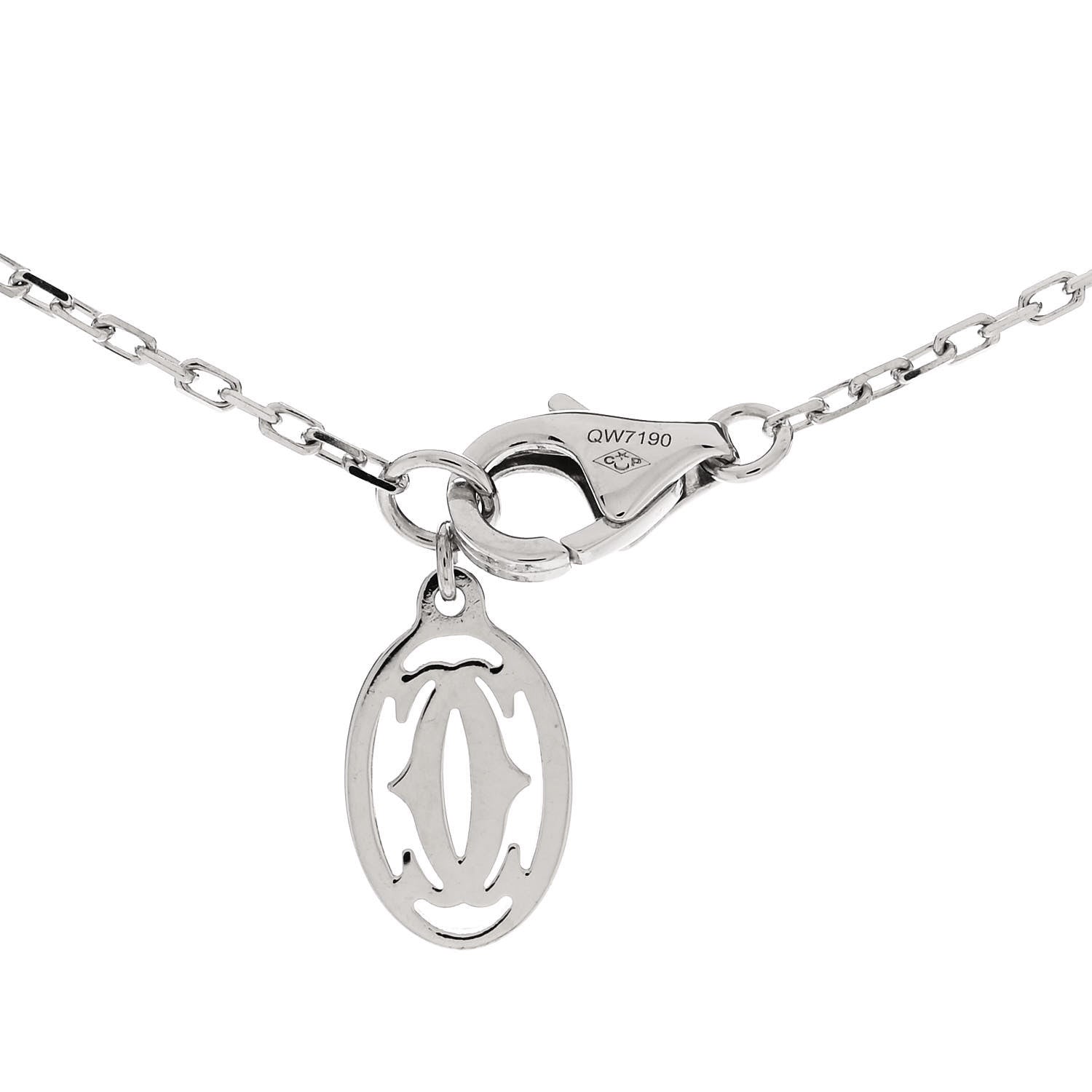 Cartier 18K White Gold Diamond SM D'Amour Pendant Necklace 5 of 5