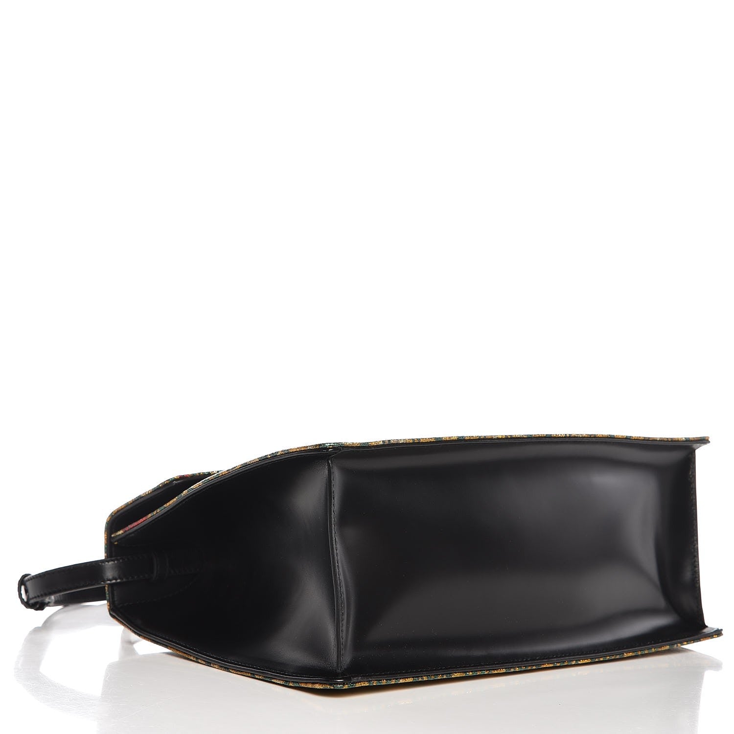 Gucci Iridescent Brocade Medium Sylvie Top Handle Bag Gold 4 of 8