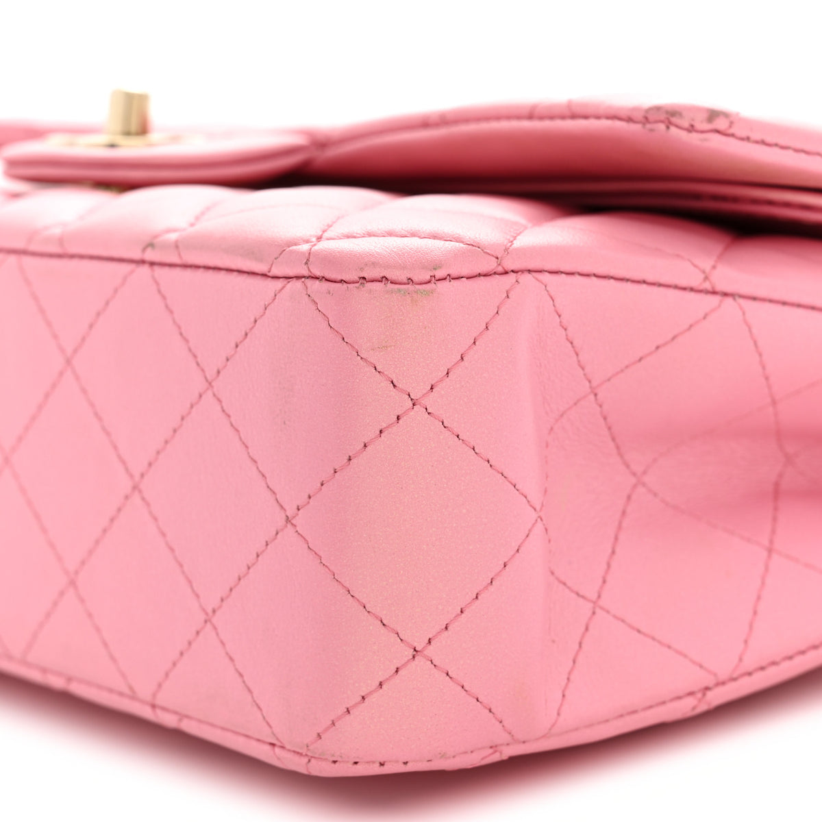 Chanel Iridescent Calfskin Quilted Medium Double Flap Pink 10 of 13