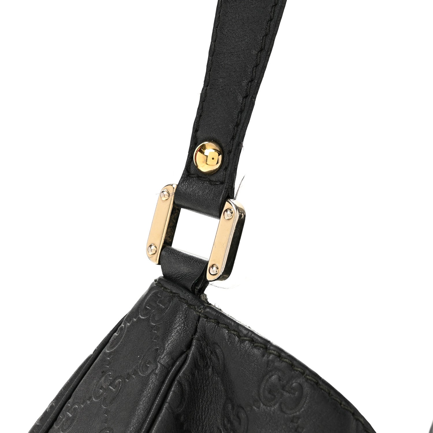 Gucci Guccissima Large New Ladies Web Hobo Black 13 of 14