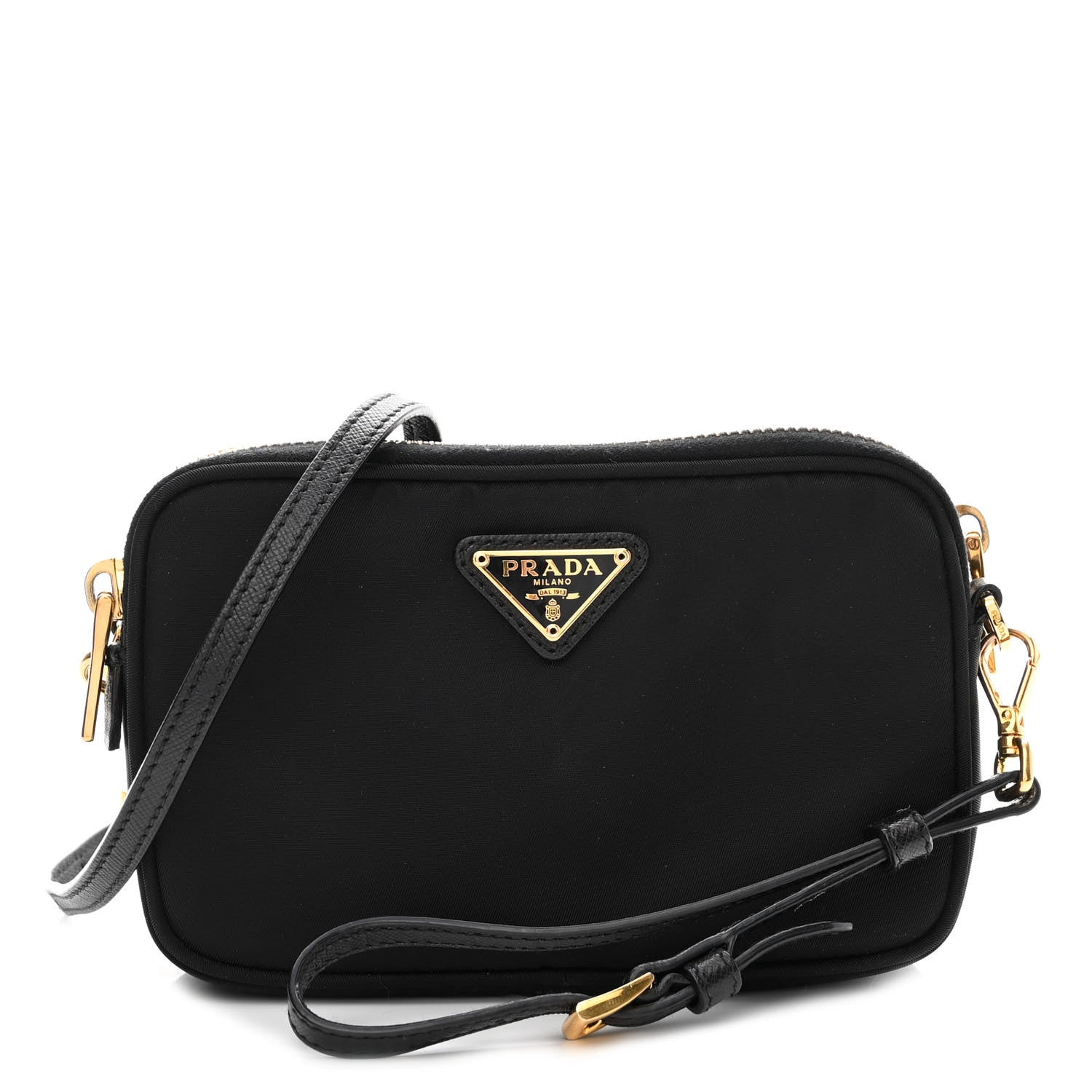 Prada Tessuto Nylon Mini Camera Crossbody Bag Black 1 of 10