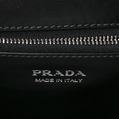 Prada Saffiano City Calfskin Studded Elektra Shoulder Bag Black Fuoco 6 of 12
