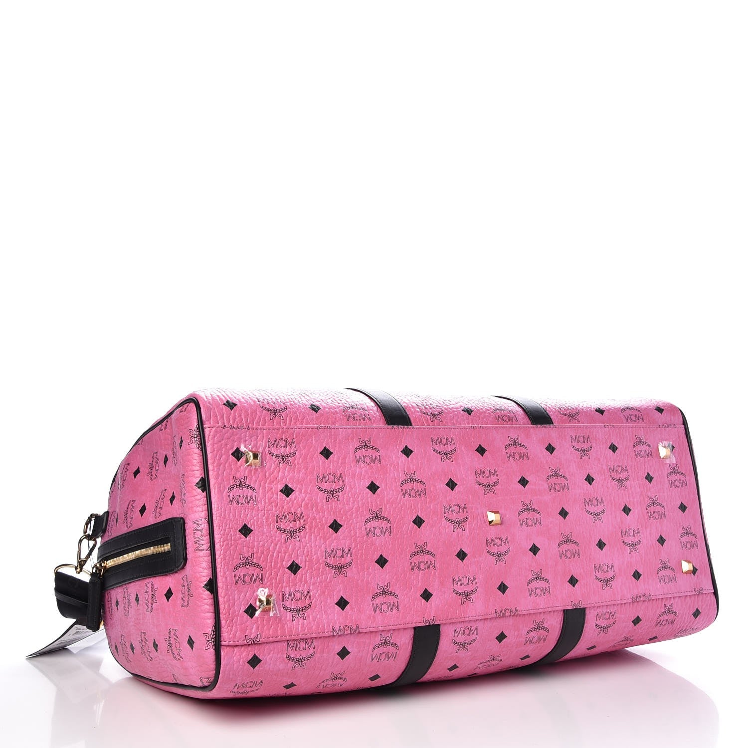 MCM Visetos Large Traveler Weekender Bag Pink 5 of 7