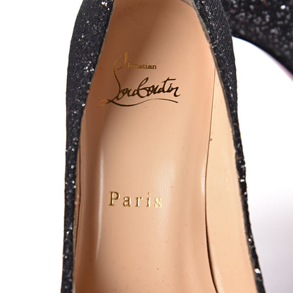 Christian Louboutin Glitter New Very Prive 120 Pumps 37 Black 5 of 8