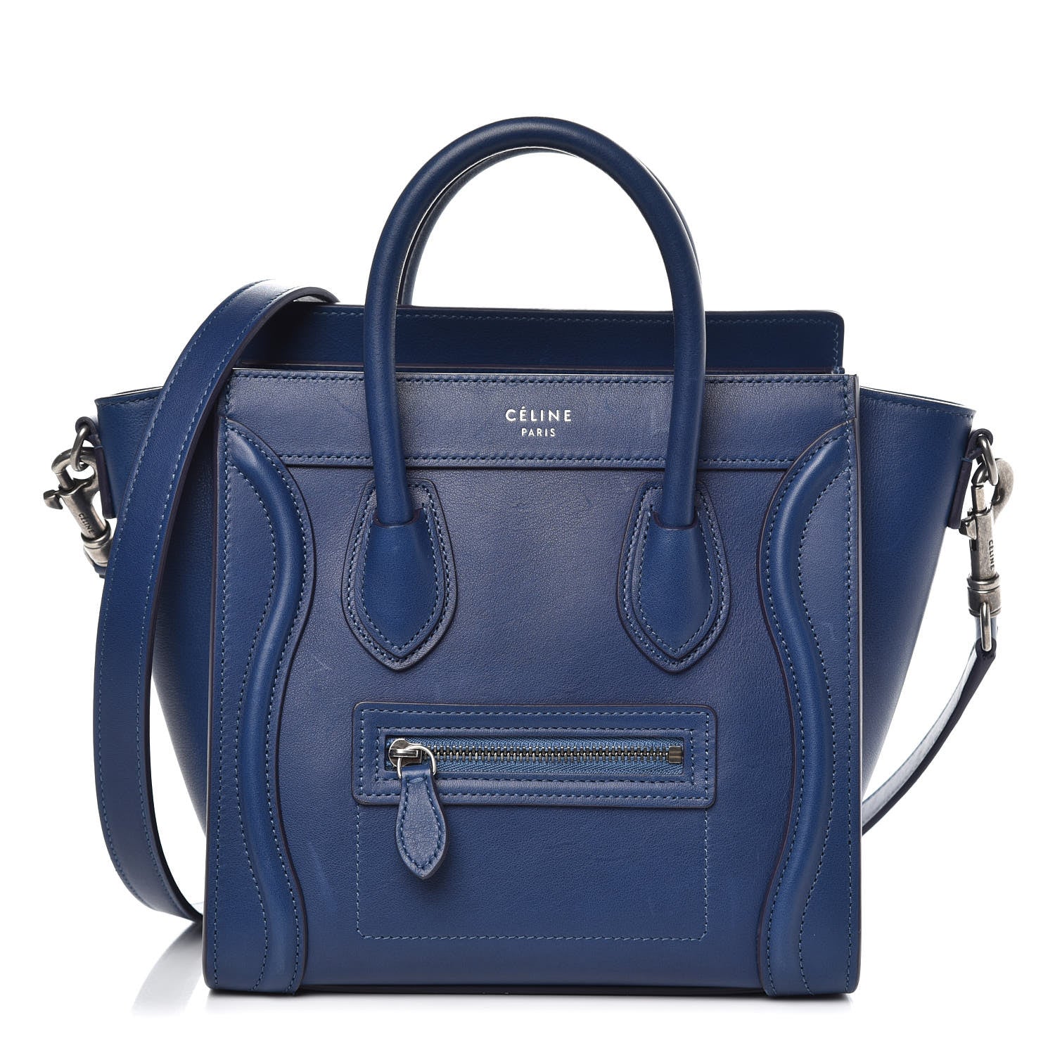 Celine Smooth Calfskin Nano Luggage Lazuli 1 of 12