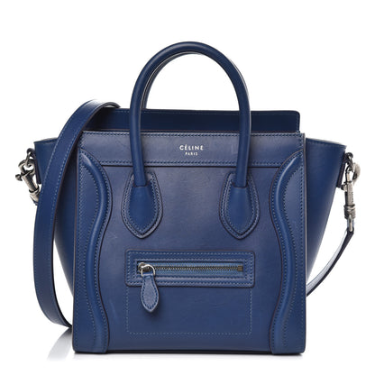 Celine Smooth Calfskin Nano Luggage Lazuli 1 of 12