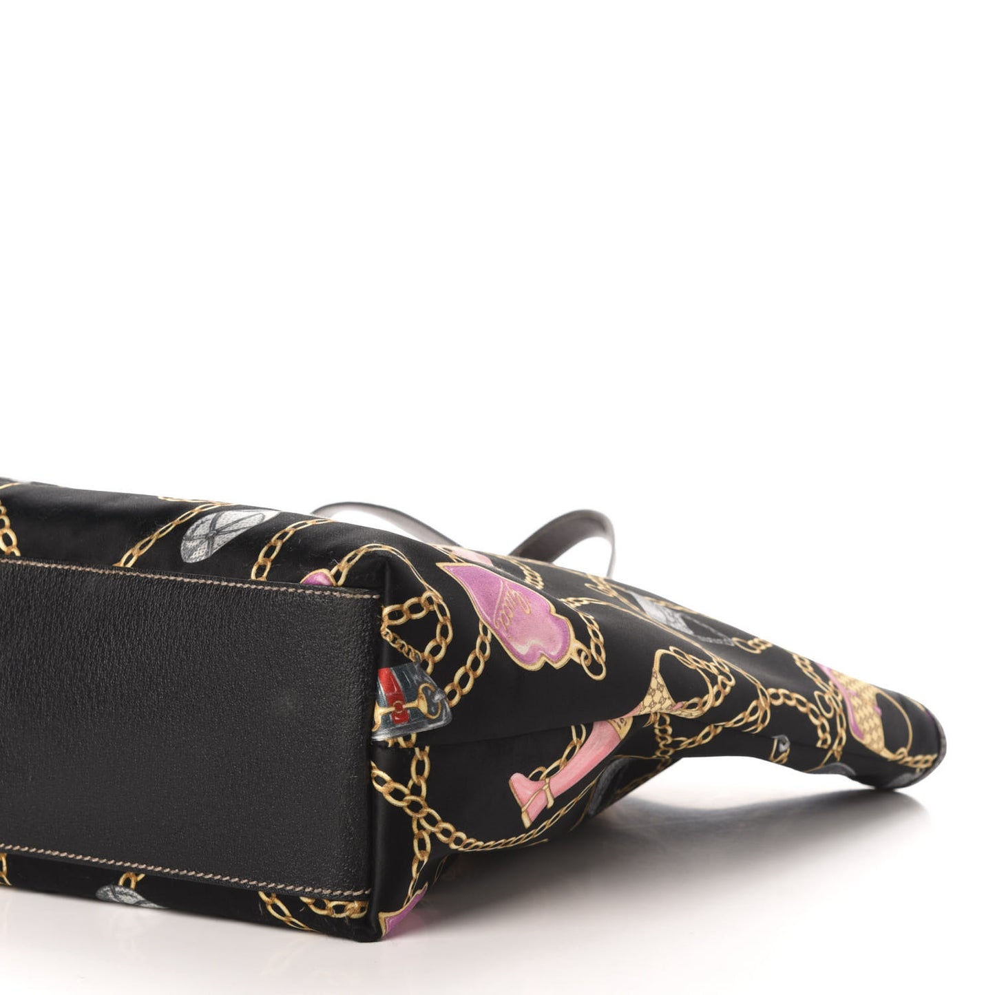 Nylon Print Tote Black