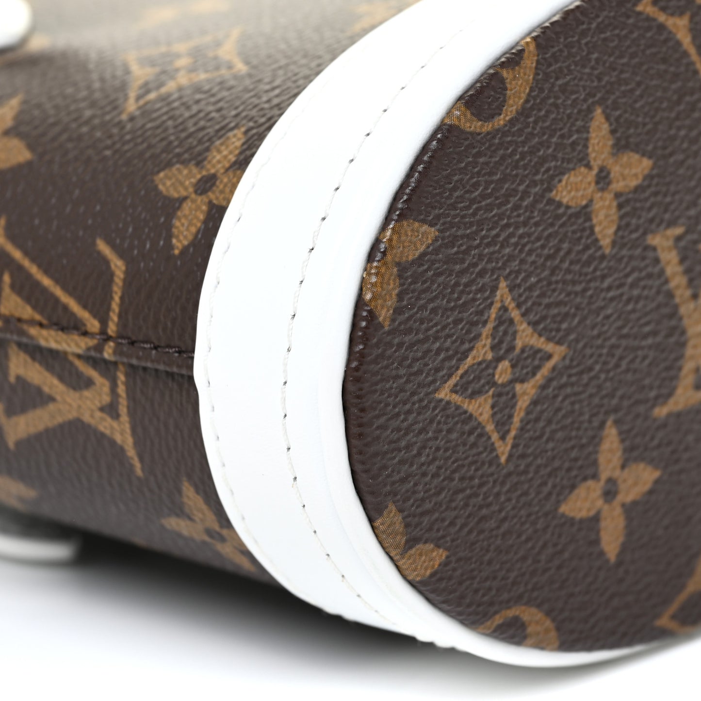 Monogram LV Match Nano Bucket Bag White