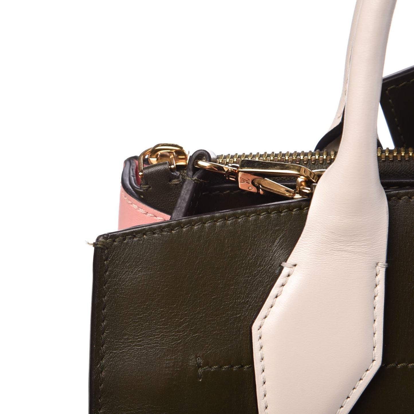 Calfskin City Steamer PM Kaki Magnolia White