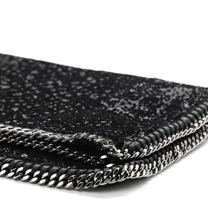 Stella McCartney Sequin Falabella Fold Over Clutch Black 12 of 12