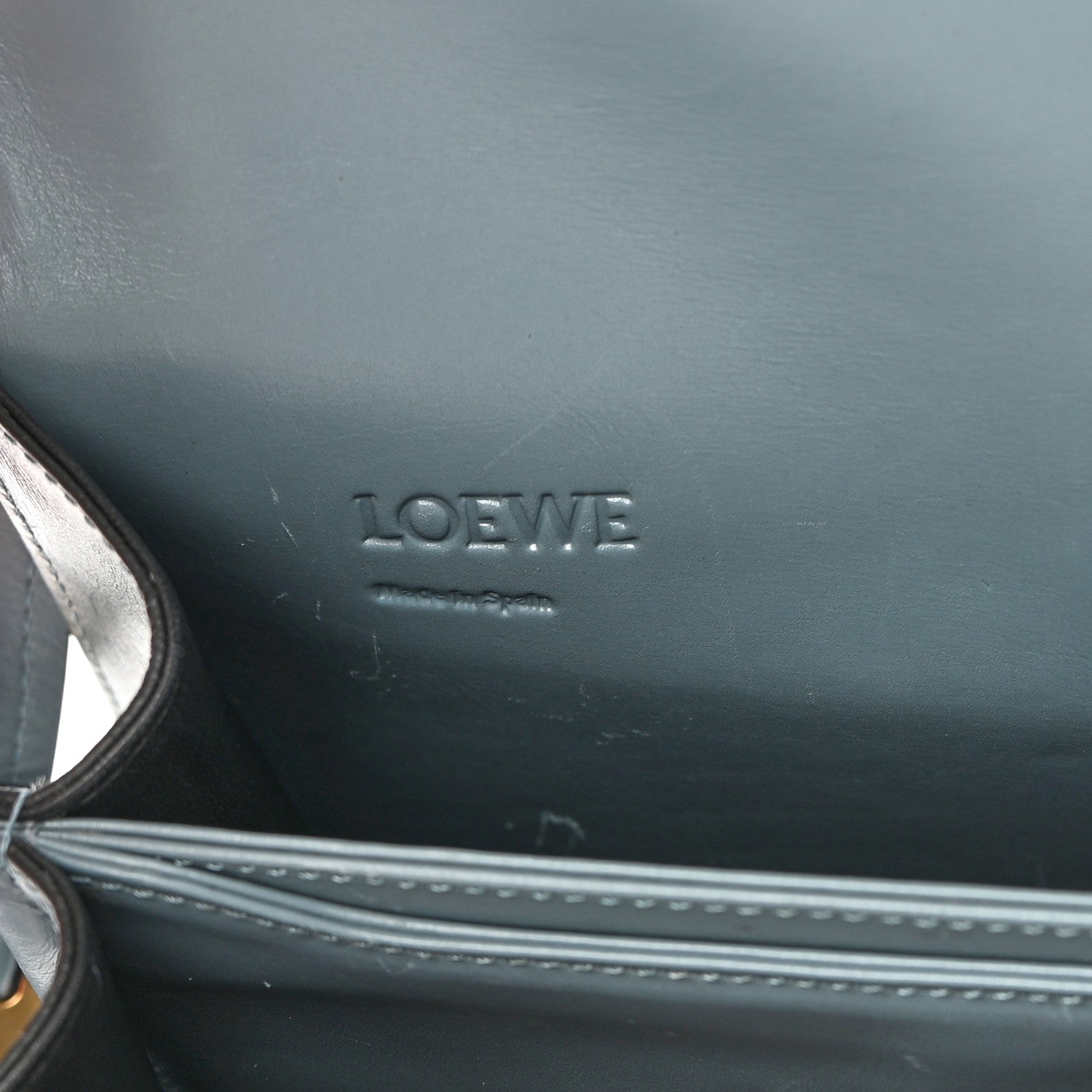 Loewe Calfskin Small Barcelona Shoulder Bag Stone Blue 6 of 21