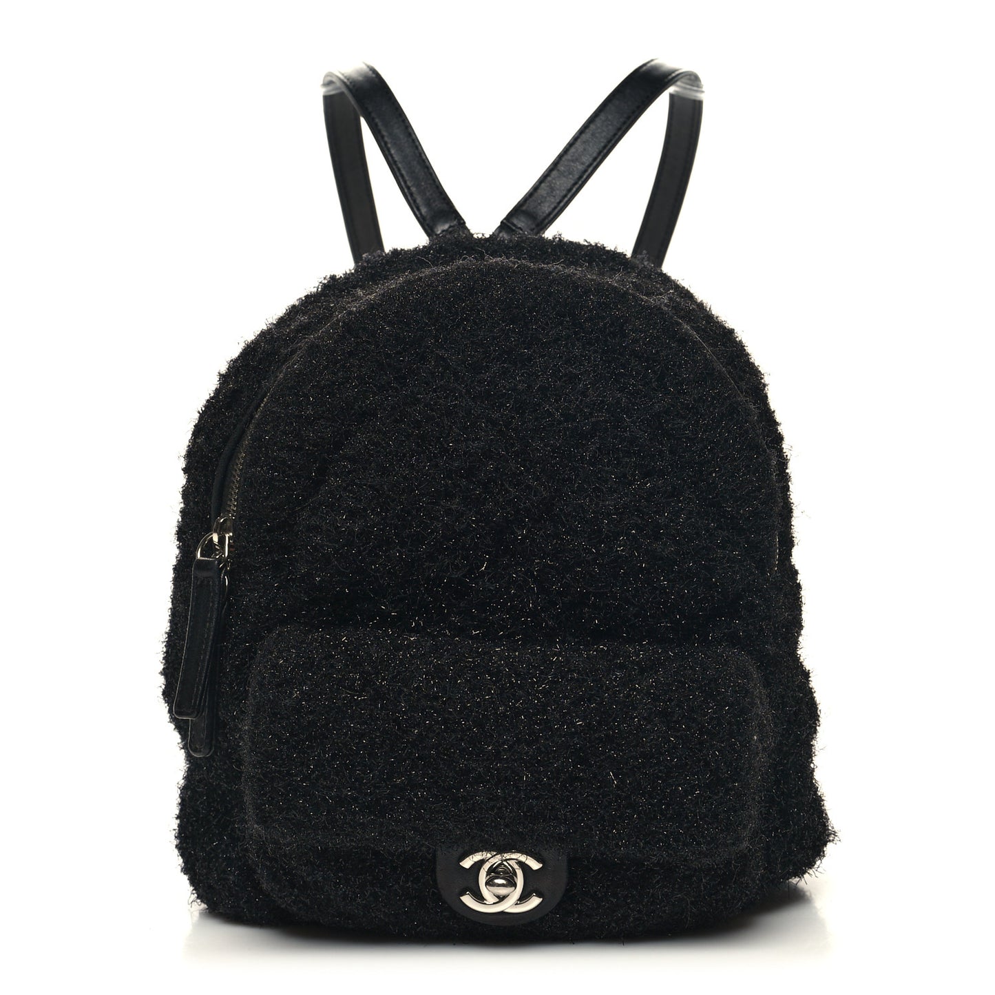 Lurex Knit Mini Pluto Glitter Backpack Black