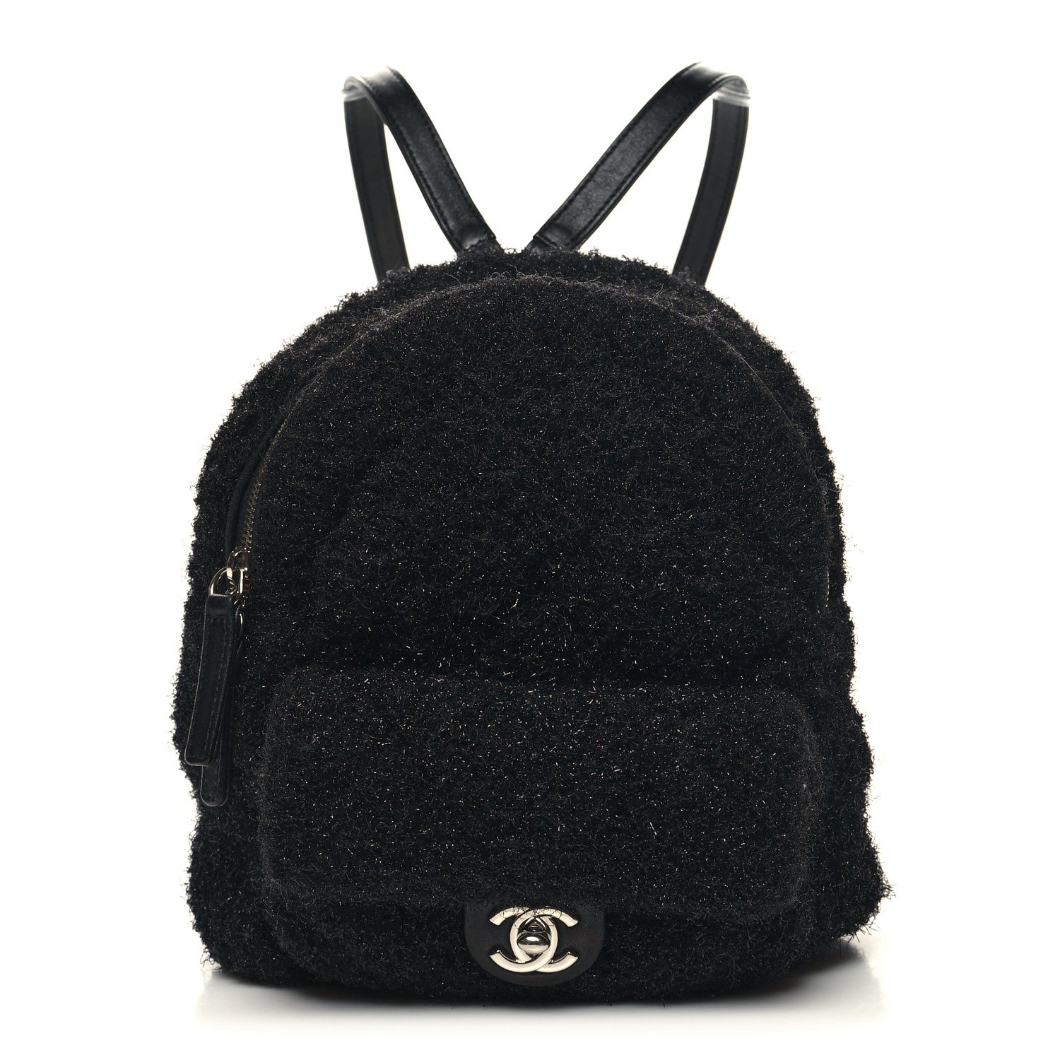 Chanel Lurex Knit Mini Pluto Glitter Backpack Black 1 of 10