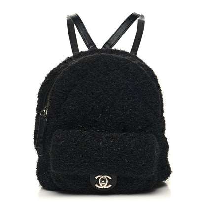 Chanel Lurex Knit Mini Pluto Glitter Backpack Black 1 of 10