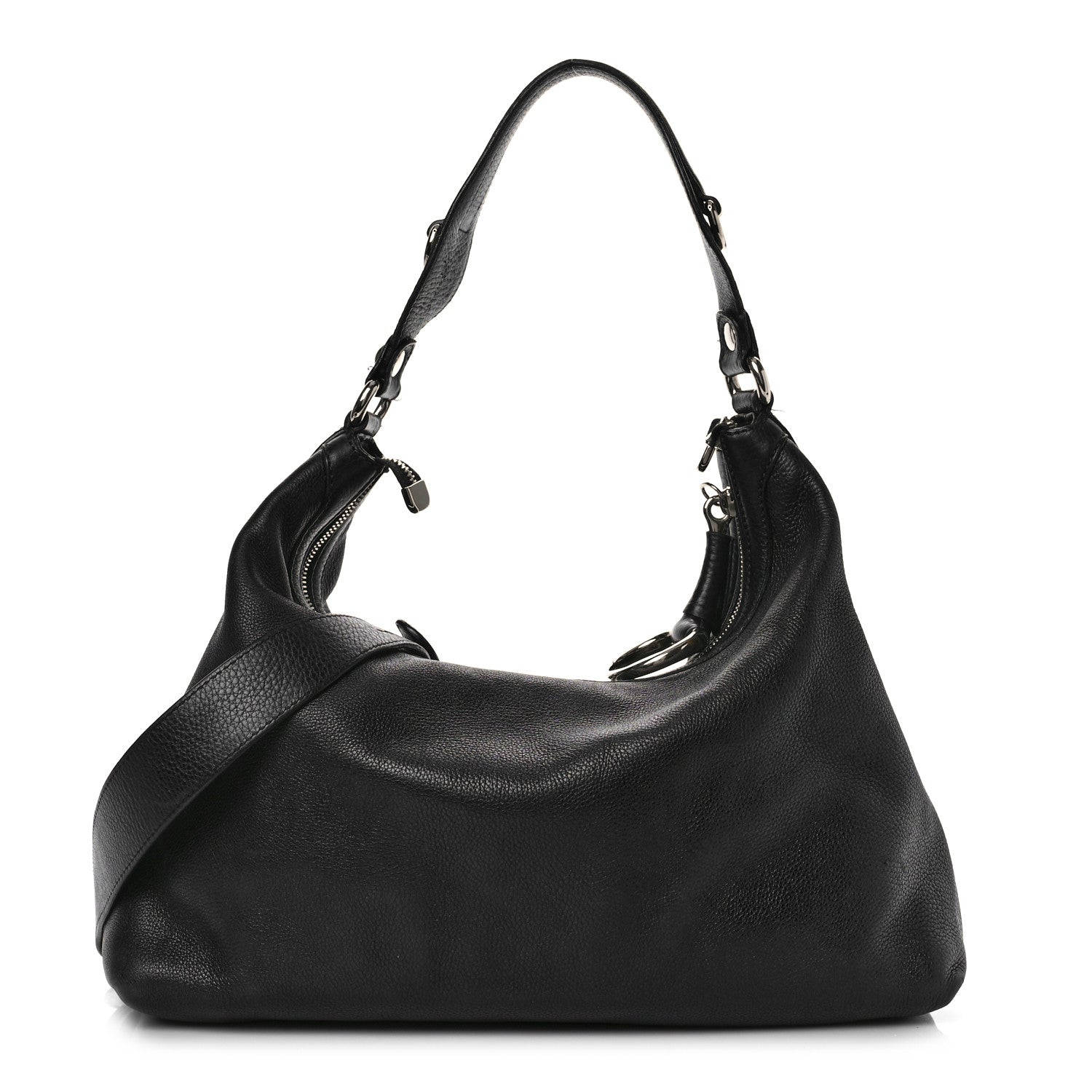 Gucci Calfskin Icon Bit Medium Hobo Black 1 of 14