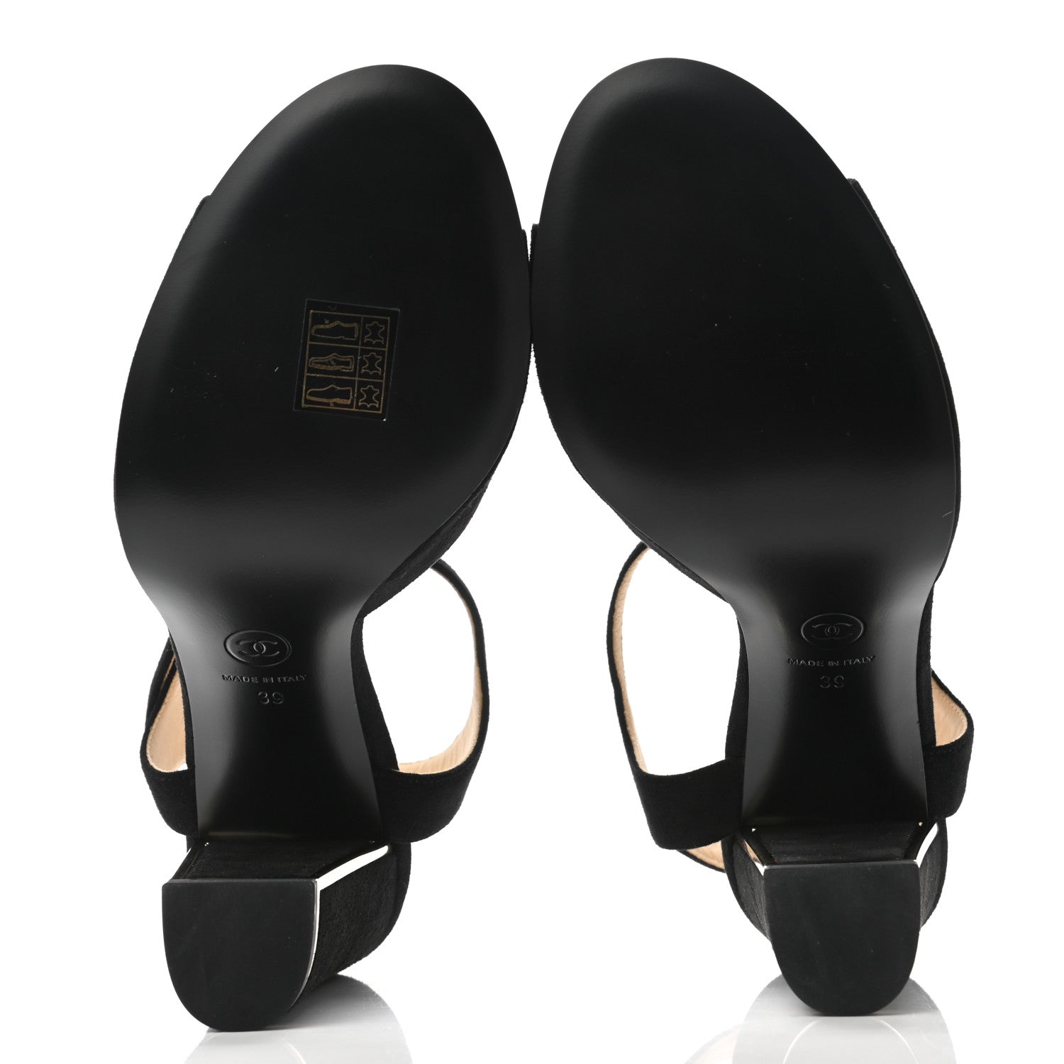 Chanel Suede Sandals 39 Black 5 of 10