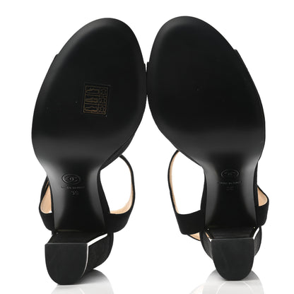 Chanel Suede Sandals 39 Black 5 of 10