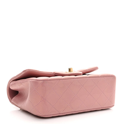 Chanel Iridescent Lambskin Quilted Mini Top Handle Rectangular Flap Pink 4 of 11