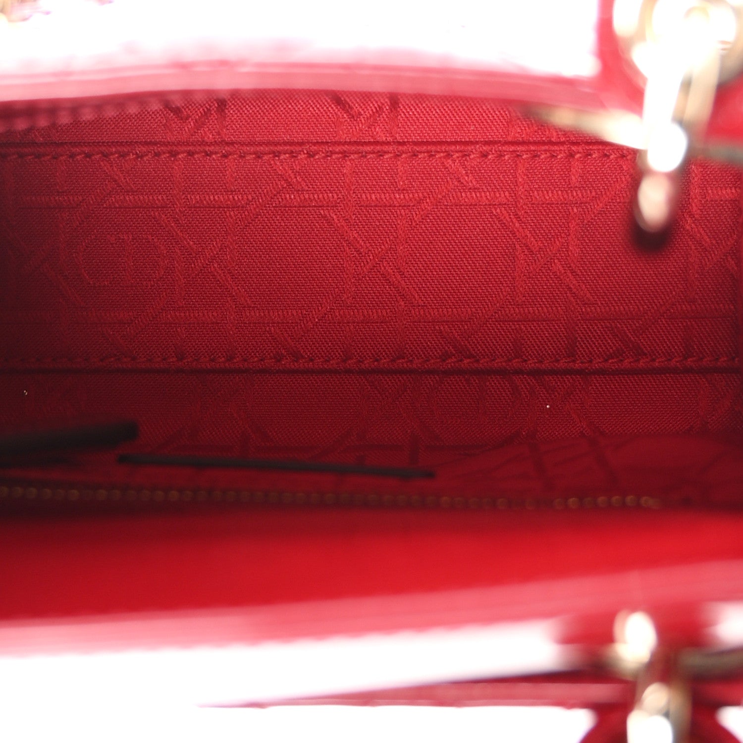 Christian Dior Patent Cannage Mini Lady Dior Red 4 of 10