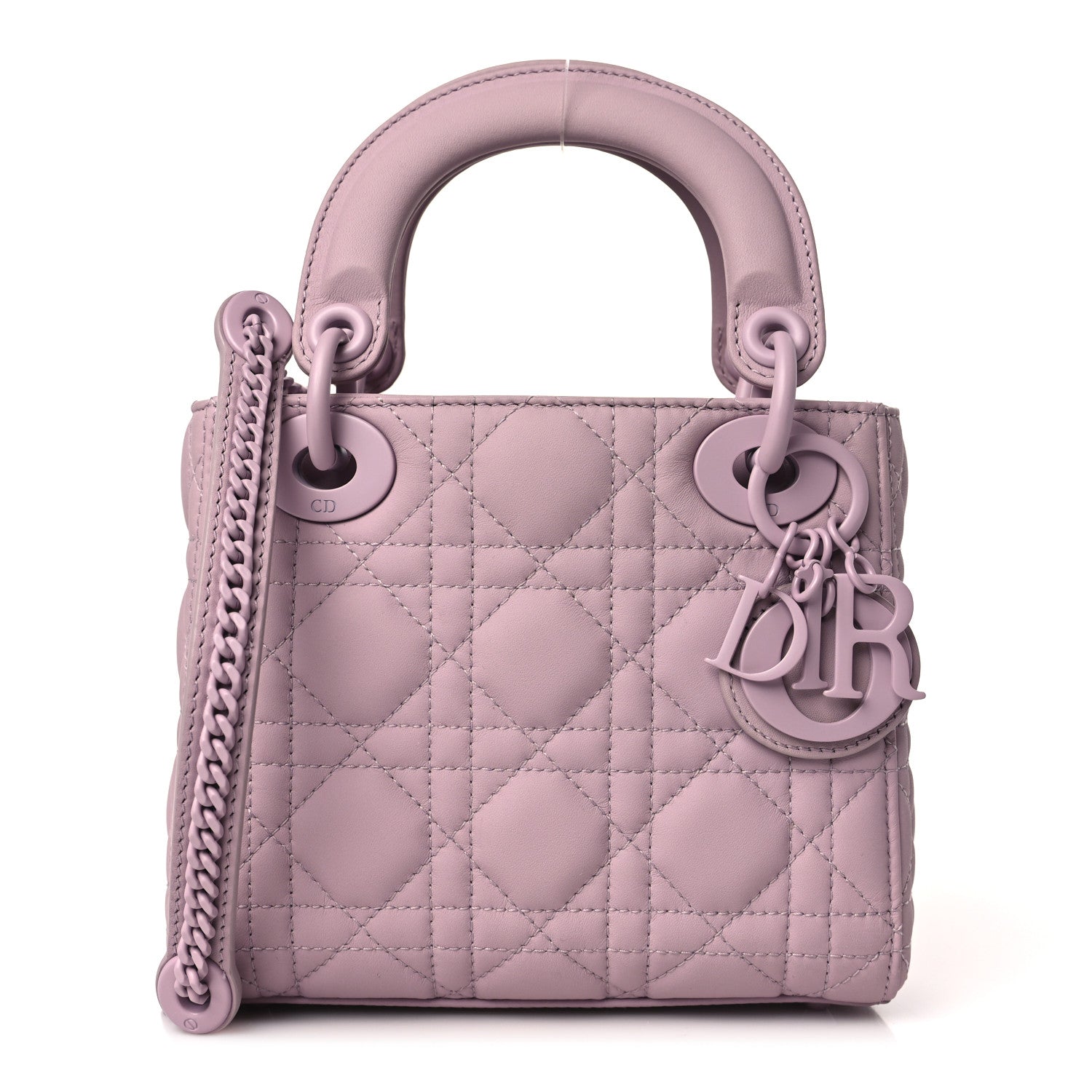 Christian Dior Ultra Matte Calfskin Cannage Mini Lady Dior Lavender 1 of 10