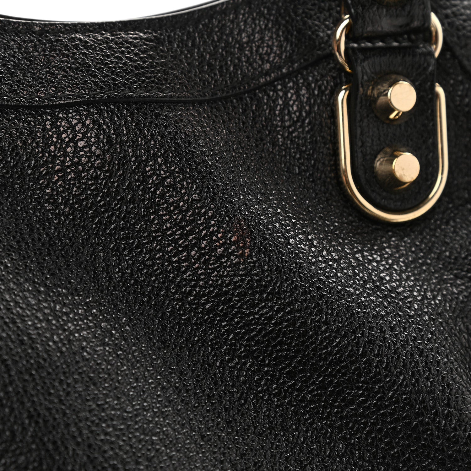 Balenciaga Chevre Gold Metallic Edge Hardware Mini City Black 10 of 10