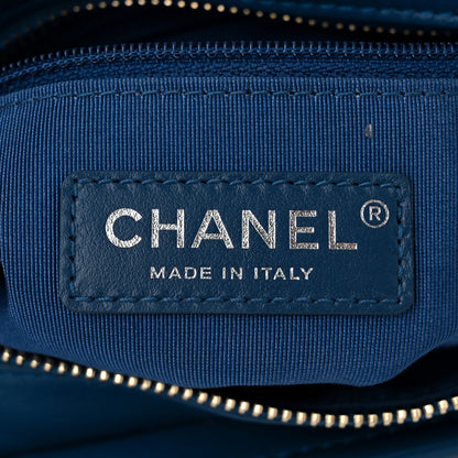 Chanel Aged Calfskin Quilted Small Gabrielle Hobo Blue 6 of 11