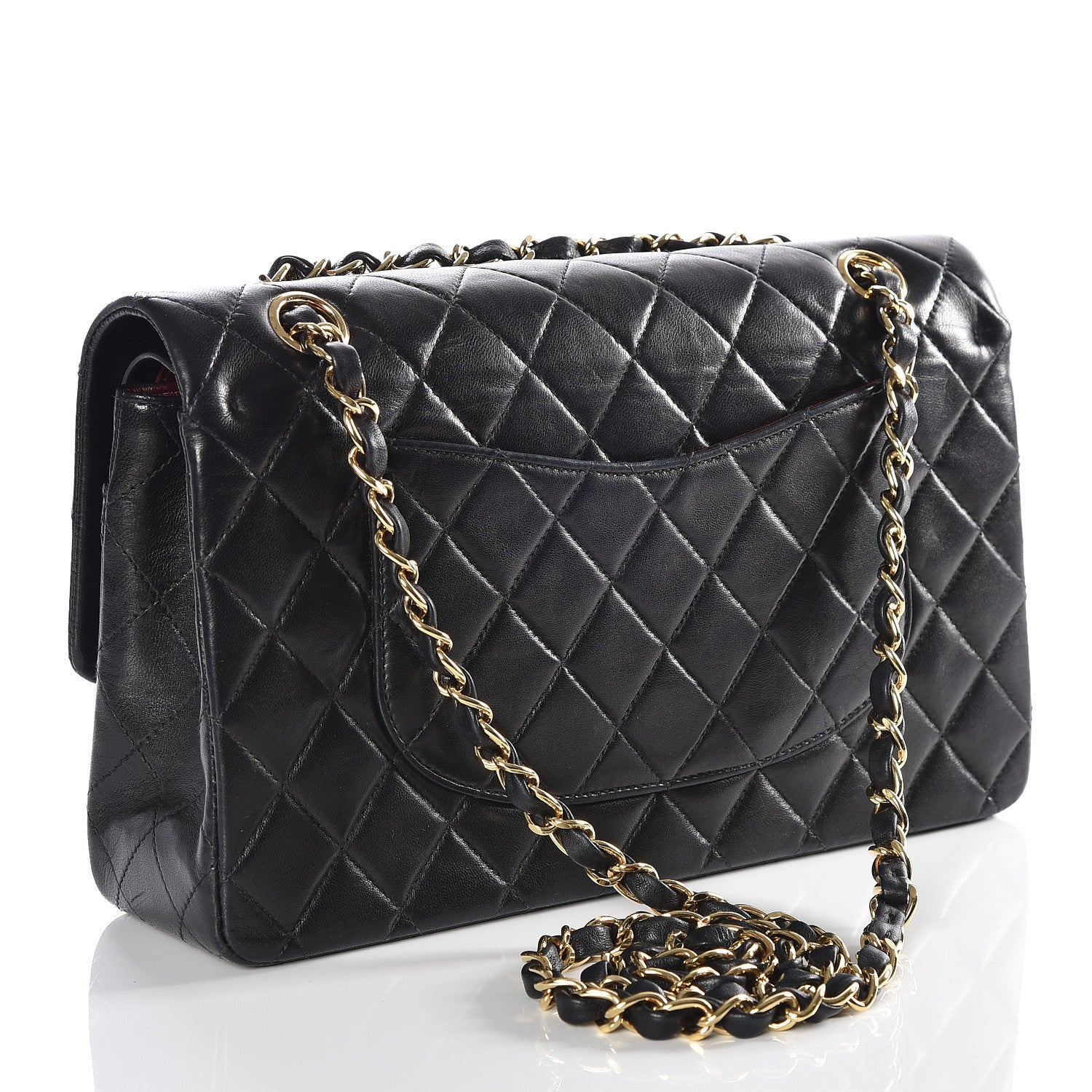 Chanel Lambskin Quilted Medium Double Flap Black 2 of 12