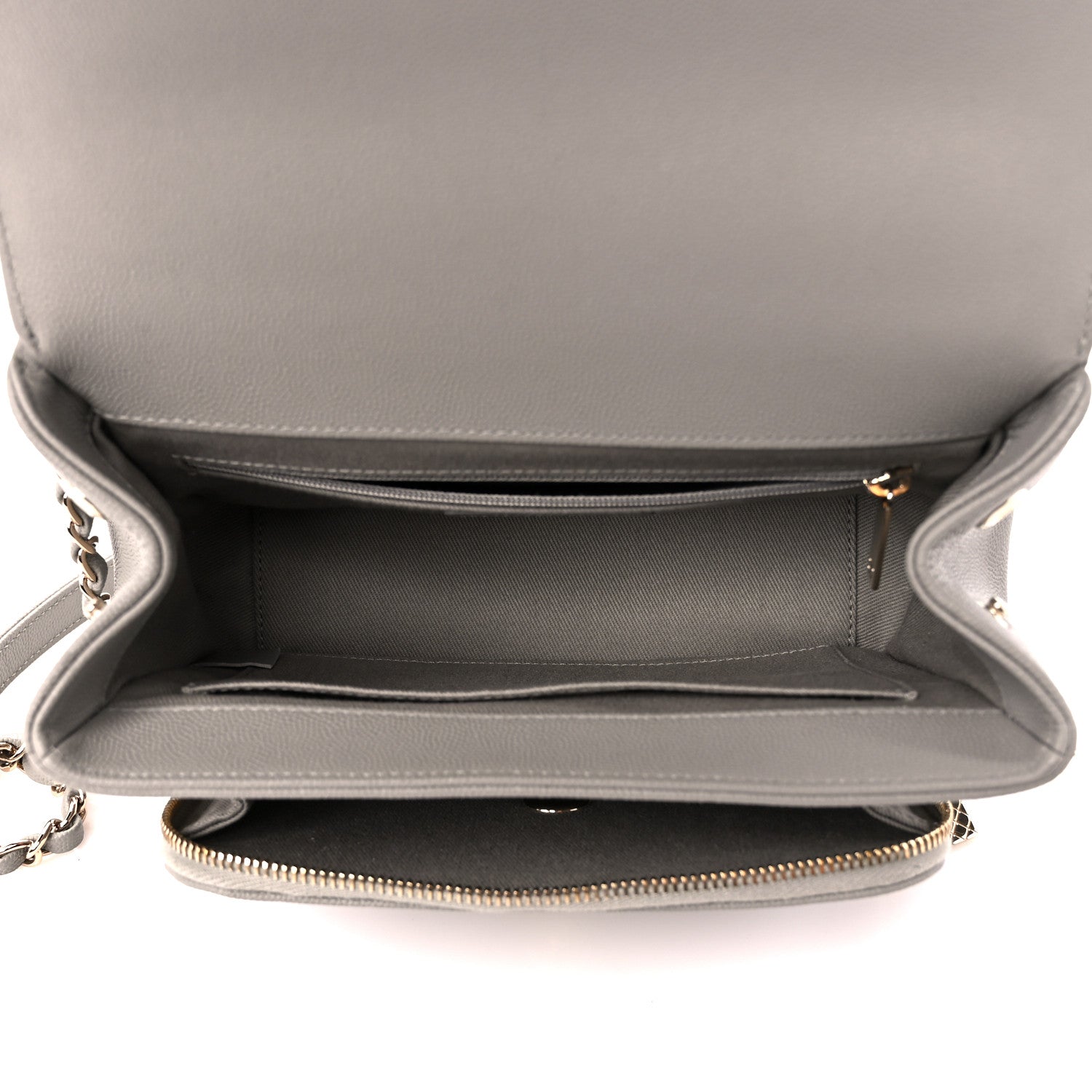 Chanel Caviar Quilted Medium Business Affinity Flap Grey 5 of 11