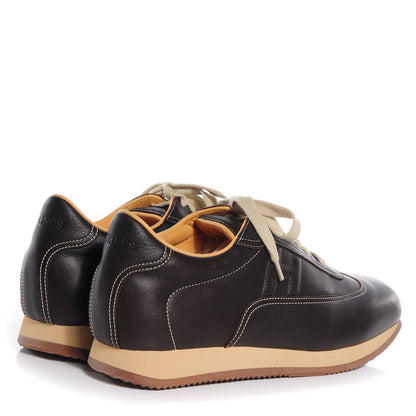 Hermes Leather Quick Sneakers 42.5 Brown 3 of 8