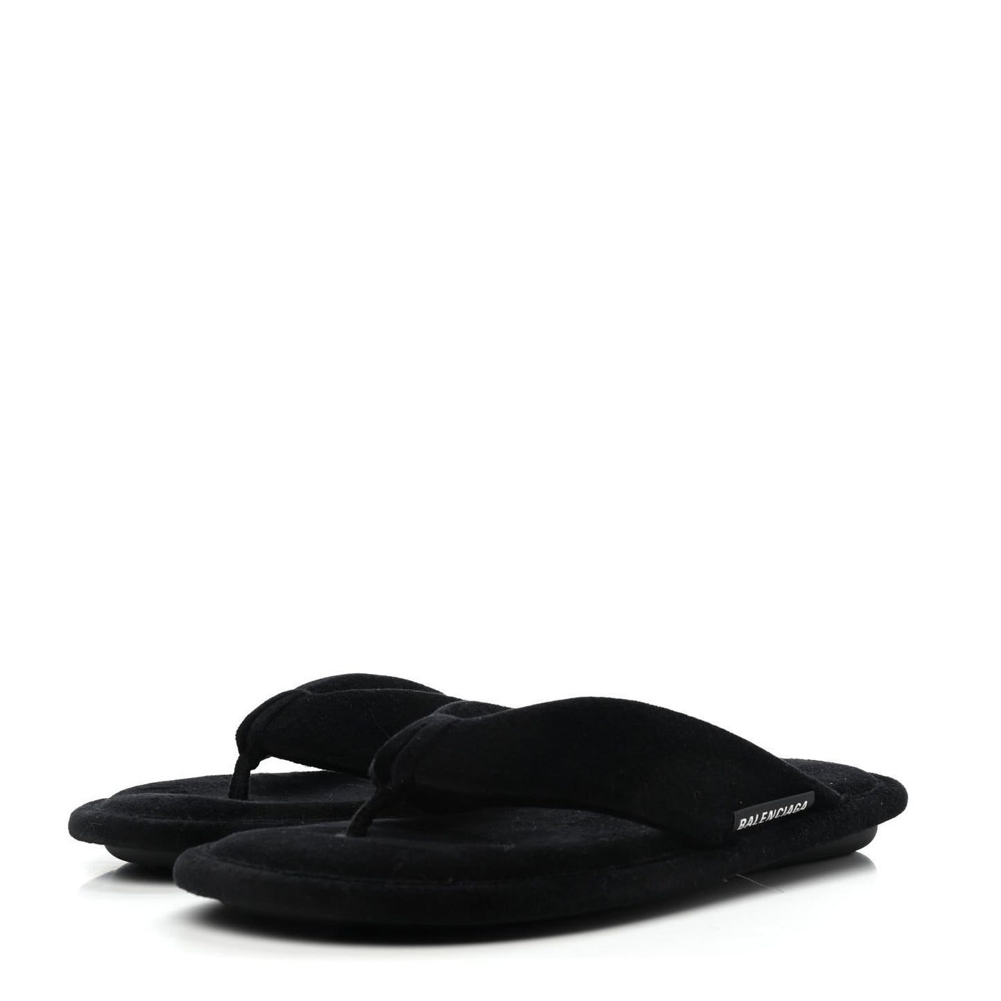 Towel Velvet Soft Thong Sandals 38 Black