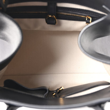 The Row Polished Saddle Calfskin Soft Margaux 12 Black 5 of 9