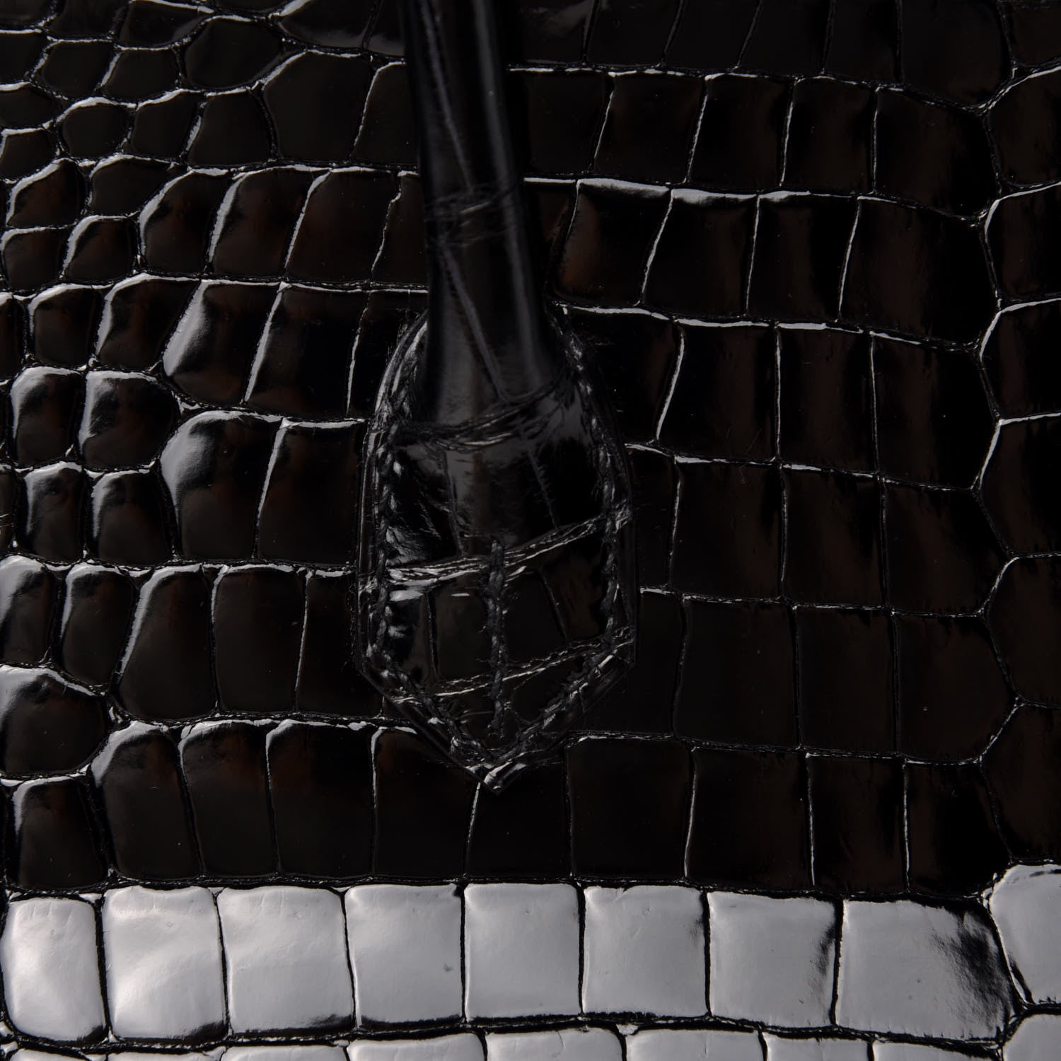 Hermes Shiny Porosus Crocodile Birkin 35 Black 10 of 34