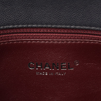 Chanel Caviar Lizard Quilted Medium Coco Handle Flap Grey 6 of 9