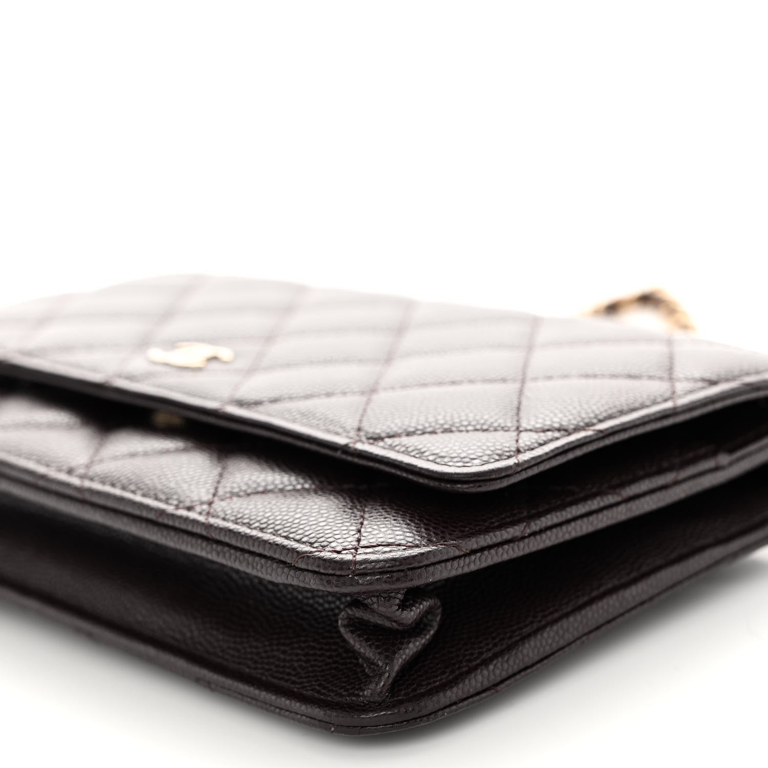 Chanel Caviar Quilted Wallet on Chain WOC Dark Brown 11 of 11