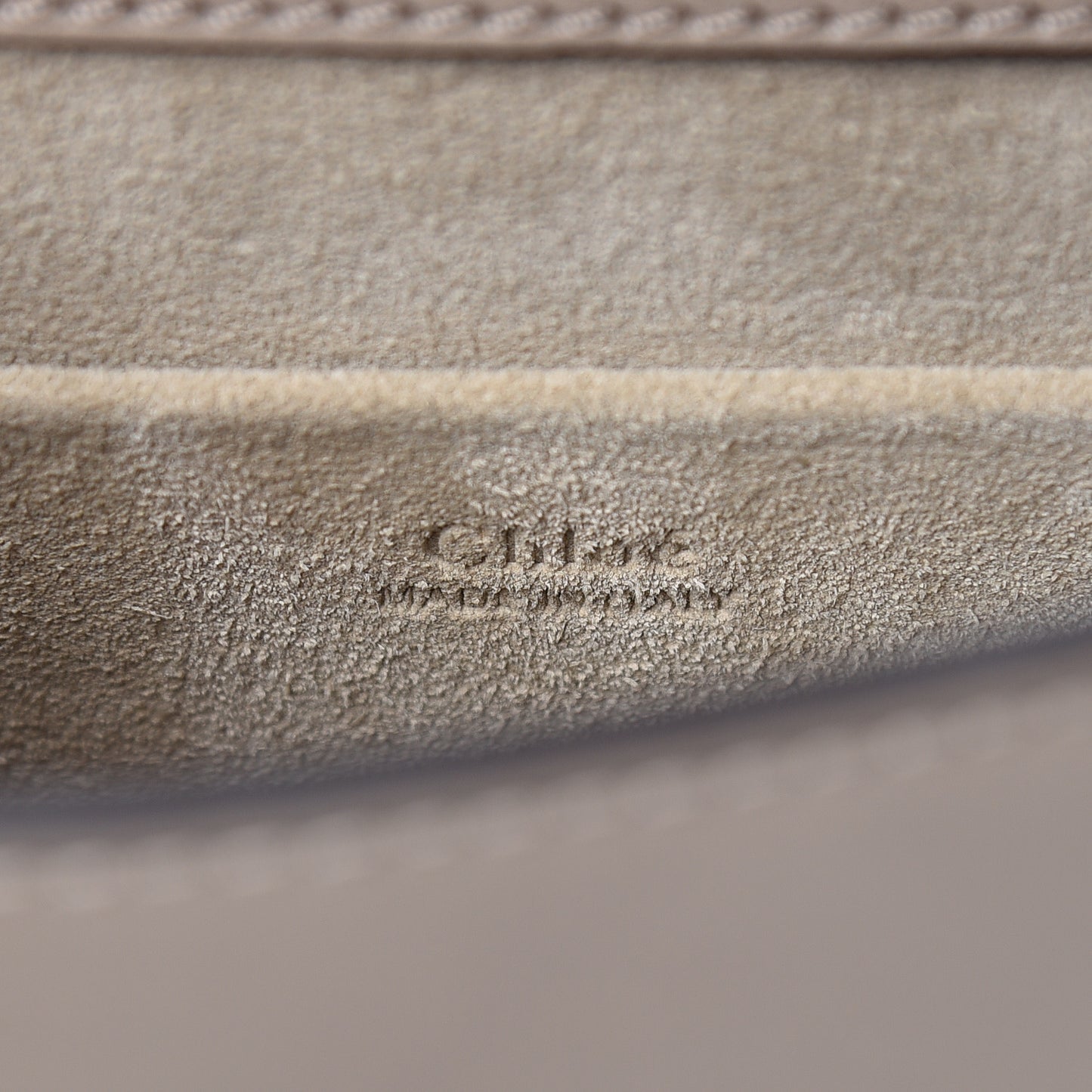 Calfskin Suede Small Nile Bracelet Bag Motty Grey