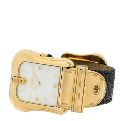 Fendi Stainless Steel Lizard Diamond Mother of Pearl 30mm B.Fendi Buckle Quartz Watch 2 of 4