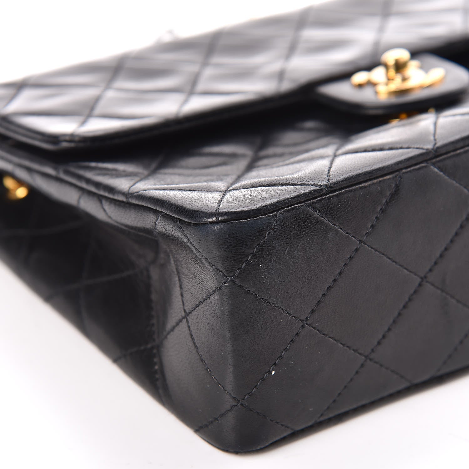 Chanel Lambskin Quilted Mini Square Flap Black 5 of 15