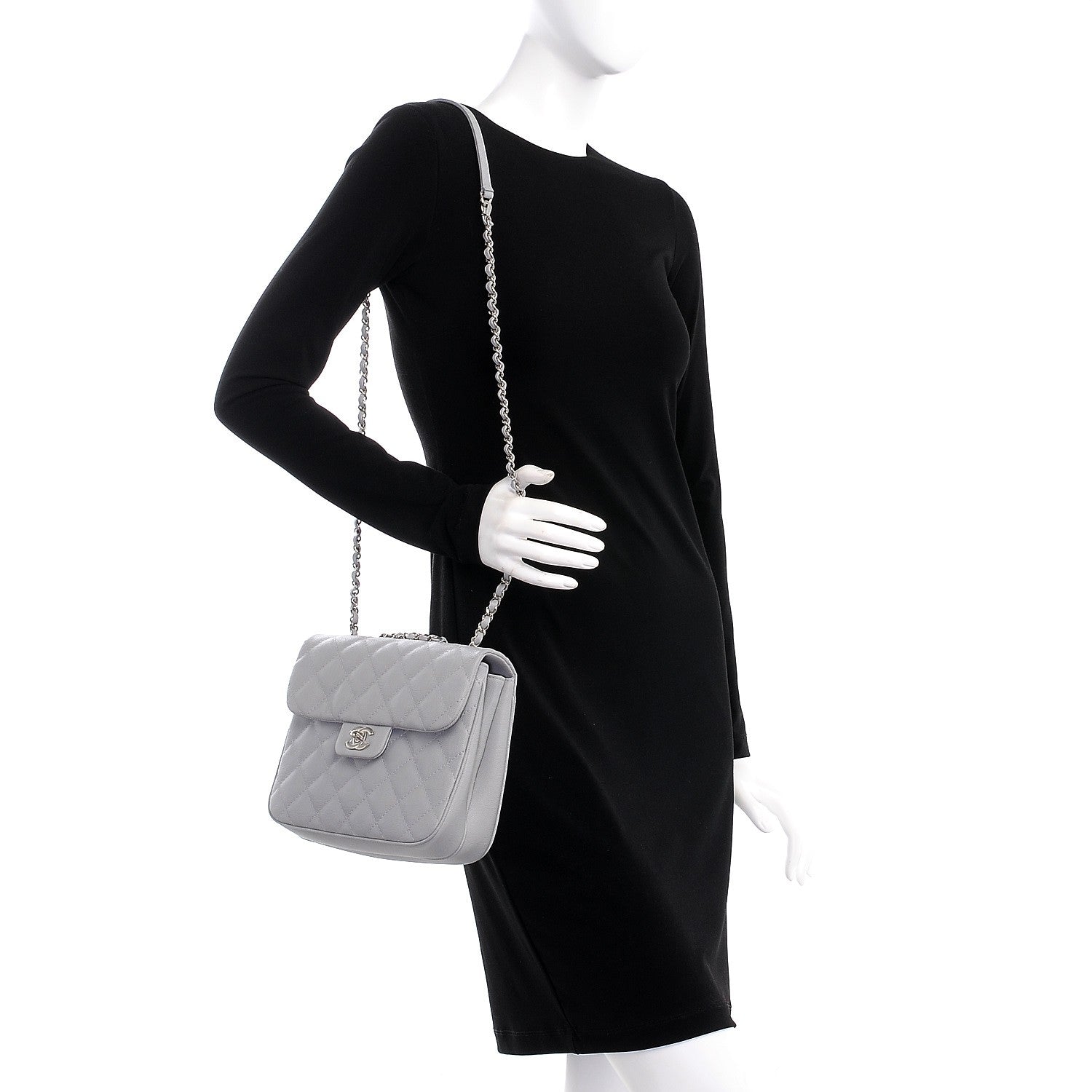 Chanel Caviar Quilted Medium Urban Companion Flap Grey 2 of 8