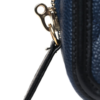 Chanel Caviar Quilted Small CC Filigree Vanity Case Navy Black 11 of 11